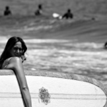surfer girl bw